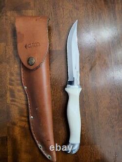 Vintage CUTCO Olean NY #1769 Serrated HUNTING Fishing KNIFE withSheath PEARL MINT