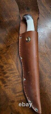 Vintage CUTCO Olean NY #1769 Serrated HUNTING Fishing KNIFE withSheath PEARL MINT