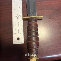 Vintage Camillus NY Fixed Blade Pilot Survival Knife withSheath 3-1974 vietnam era