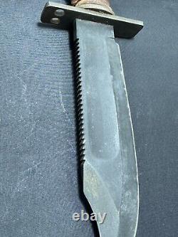 Vintage Camillus Pilot Survival Knife Fixed Blade WithSheath & Stone