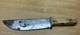 Vintage Carbon Steel Fixed Blade Antler Handle Hunting Knife