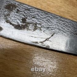Vintage Carbon Steel Fixed Blade Antler Handle Hunting Knife