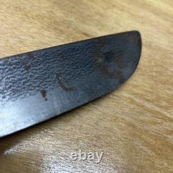 Vintage Carbon Steel Fixed Blade Antler Handle Hunting Knife