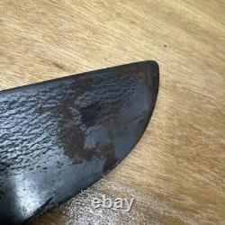 Vintage Carbon Steel Fixed Blade Antler Handle Hunting Knife