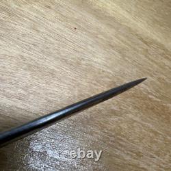 Vintage Carbon Steel Fixed Blade Antler Handle Hunting Knife