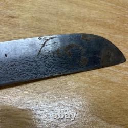 Vintage Carbon Steel Fixed Blade Antler Handle Hunting Knife