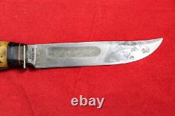 Vintage Carl Schlieper Eye Brend Jim Bowie Hunting Knife Stag Handle