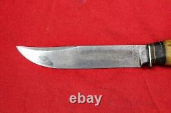 Vintage Carl Schlieper Eye Brend Jim Bowie Hunting Knife Stag Handle