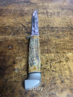 Vintage Case Fin Stag Fixed Blade Knife 5inch
