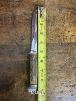 Vintage Case Fin Stag Fixed Blade Knife 5inch