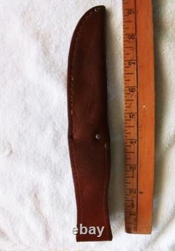 Vintage Case Stag Handle Fixed Blade Hunting Knife With Original Sheath