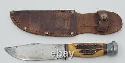 Vintage Case Tested XX 5361 Split Stag Scout Original Sheath 8.5 Hunting Knife