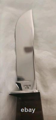 Vintage Case XX 366 Fixed Blade Hunting Knife With Stacked Leather Handle & Sheath