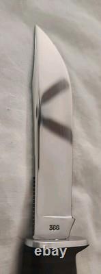 Vintage Case XX 366 Fixed Blade Hunting Knife With Stacked Leather Handle & Sheath