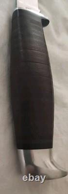 Vintage Case XX 366 Fixed Blade Hunting Knife With Stacked Leather Handle & Sheath