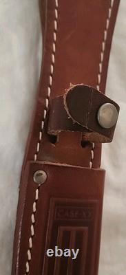 Vintage Case XX 366 Fixed Blade Hunting Knife With Stacked Leather Handle & Sheath