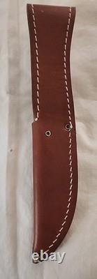 Vintage Case XX 366 Fixed Blade Hunting Knife With Stacked Leather Handle & Sheath