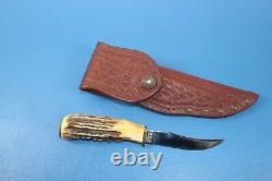 Vintage Case XX 523 3-1/4 SS Stag Pheasant Hunting Bird Knife + Sheath