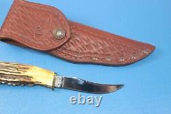 Vintage Case XX 523 3-1/4 SS Stag Pheasant Hunting Bird Knife + Sheath