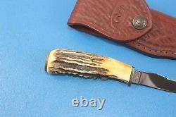 Vintage Case XX 523 3-1/4 SS Stag Pheasant Hunting Bird Knife + Sheath