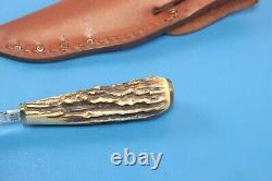 Vintage Case XX 523 3-1/4 SS Stag Pheasant Hunting Bird Knife + Sheath