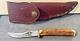 Vintage Case XX 523-3 1/4 SSP Small Bird knife with Leather Sheath-916.23