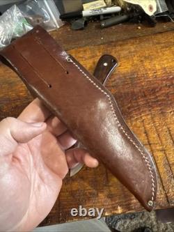 Vintage Case XX Arapaho Fixed Blade Knife Leather Sheath USA R503 SSP