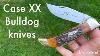 Vintage Case XX Bulldog Clasp Knives 1940s On 5172 Pattern Stag Pocket Hunting Knife
