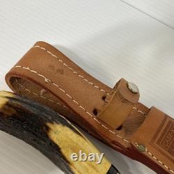 Vintage Case XX Fixed Blade Hunting Knife & Sheath / 523-5