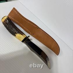 Vintage Case XX Fixed Blade Hunting Knife & Sheath / 523-5
