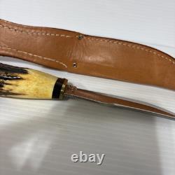 Vintage Case XX Fixed Blade Hunting Knife & Sheath / 523-5