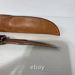 Vintage Case XX Fixed Blade Hunting Knife & Sheath / 523-5