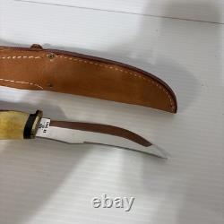 Vintage Case XX Fixed Blade Hunting Knife & Sheath / 523-5