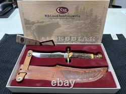 Vintage Case XX Kodiak Fixed Blade Hunting Knife With Sheath, Box, Papers Nib