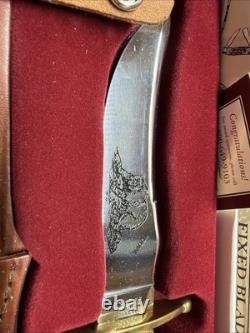 Vintage Case XX Kodiak Fixed Blade Hunting Knife With Sheath, Box, Papers Nib