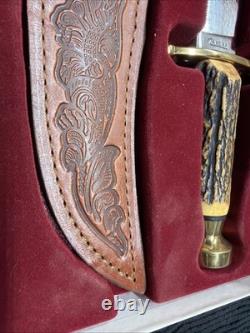 Vintage Case XX Kodiak Fixed Blade Hunting Knife With Sheath, Box, Papers Nib