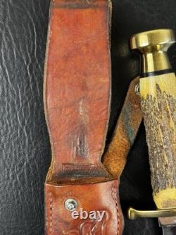Vintage Case XX Kodiak Hunter 6 Fixed Blade Stag Knife With Sheath
