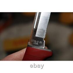 Vintage Case XX Ruger Fixed Blade Knife 216-5 Red Grip with Sheath LT216-5 SS NIB