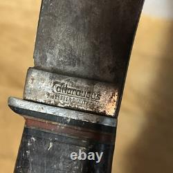 Vintage Cattaraugus Hunting Knife 4.5 Blade