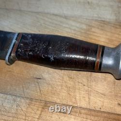 Vintage Cattaraugus Hunting Knife 4.5 Blade