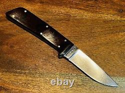 Vintage Chubby Hueske 1419 Fixed Blade Knife + Original Leather Sheath