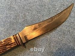 Vintage Craftsman Hunting Knife Pat. No. 1967479 with Sheath & Sharpening Stone