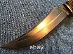 Vintage Craftsman Hunting Knife Pat. No. 1967479 with Sheath & Sharpening Stone