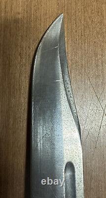 Vintage Craftsman USA Fixed Blade Hunting Bowie Knife With Original Sheath