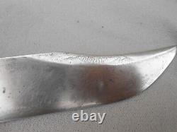 Vintage Crocodile Bowie Hunting Knife Stag Handle With Crocodile Etch H Duty