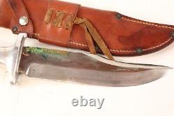 Vintage Custom Bowie Hunting Knife- NOS 1982- Original Sheath- 1 of 1- Montana