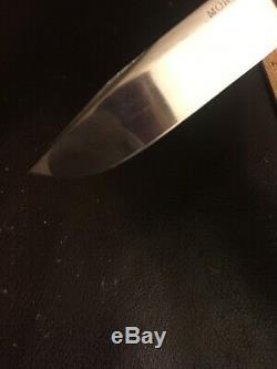 Vintage Custom Morseth Knife 3 Piece Stag Handle Handmade Hunting