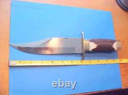 Vintage Cva Italy Hunting Bowie Knife Leather Sheath Upgraded Elk Stag Handle