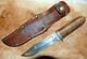 Vintage DASCO Damascus Steel Products Corp. Fixed Blade Hunting Knife & Sheath