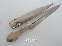 Vintage Dagger Khanjali Knife Blade Fixed Caucasian Russian Sheath Stainless